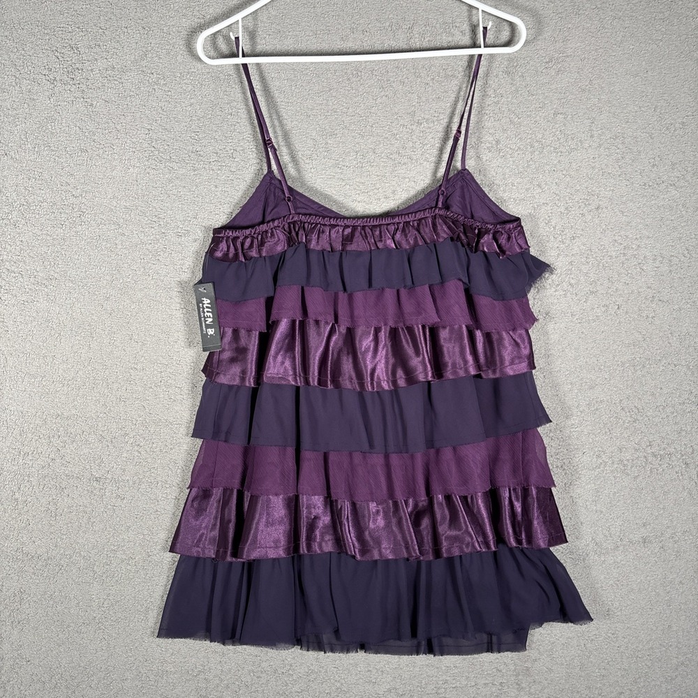 Spaghetti Strap Ruffled Tank Top - Purple - Picture 9 of 11